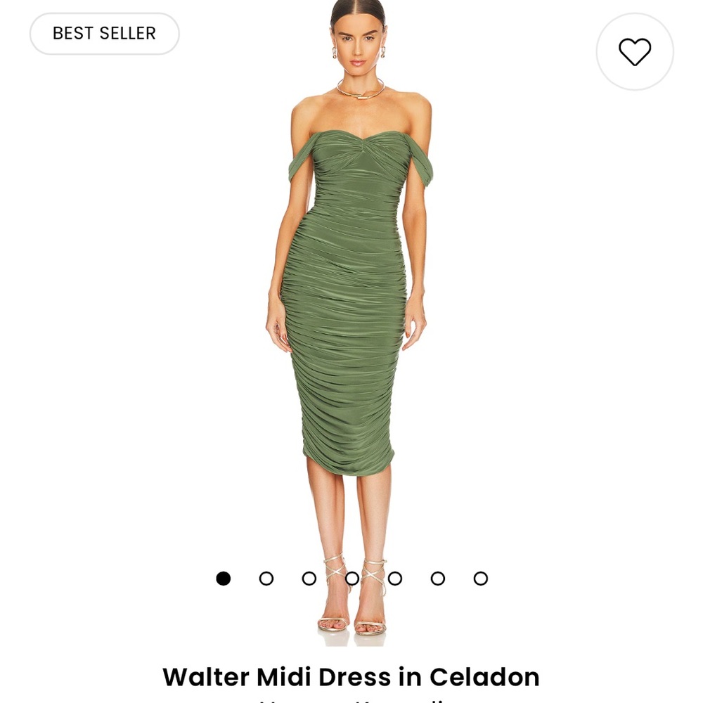 Norma Kamali Walter Midi Dress in Celadon, Size L